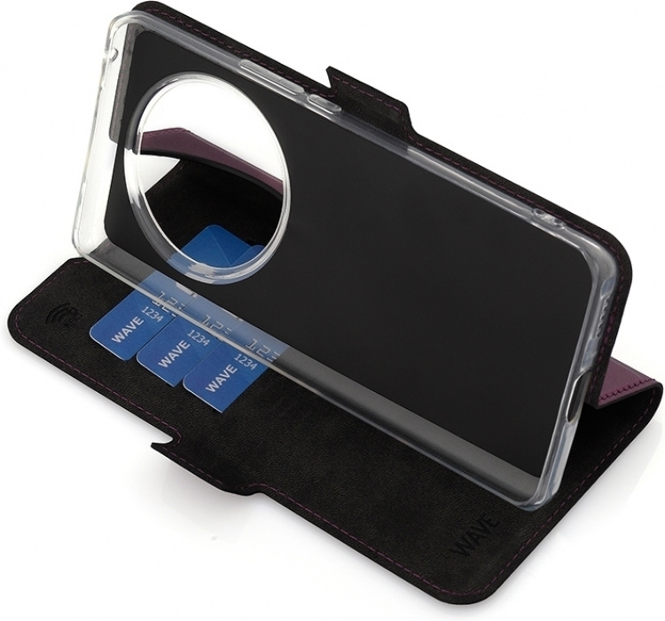 Wave BookCase skyddsfodral, Honor Magic6 Lite, Smoky Sangria