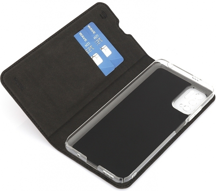 Wave BookCase skyddsfodral, Xiaomi Redmi Note 10 5G, svart