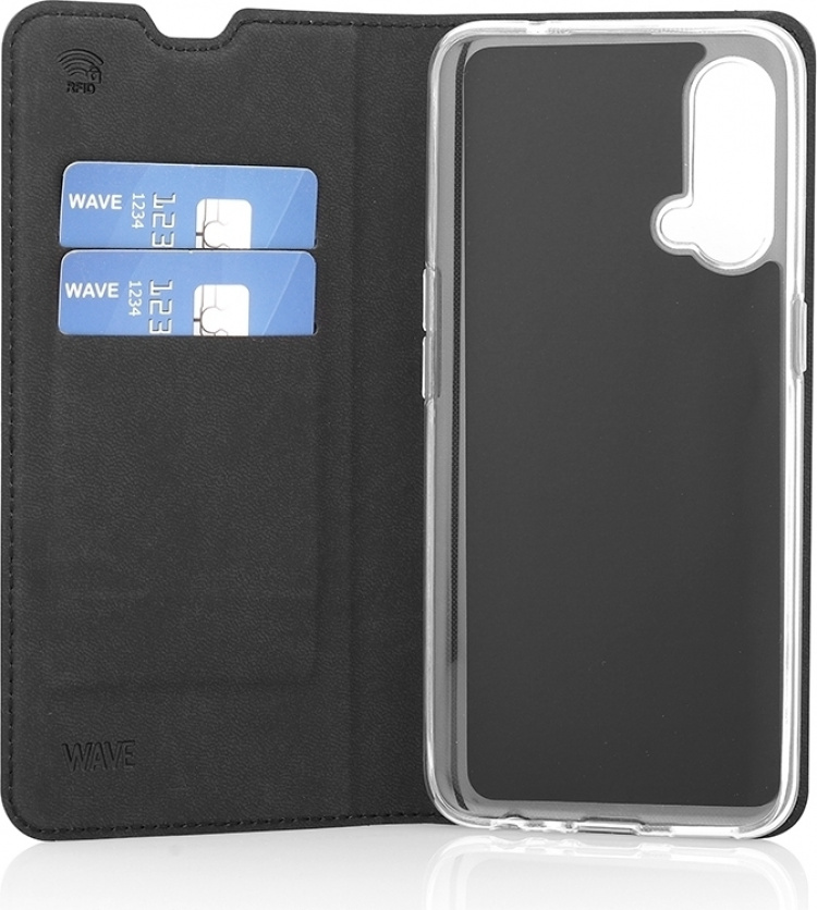 Wave BookCase skyddsfodral, OnePlus Nord CE 5G, svart Wave BookCase skyddsfodral, OnePlus Nord CE 5G, svart