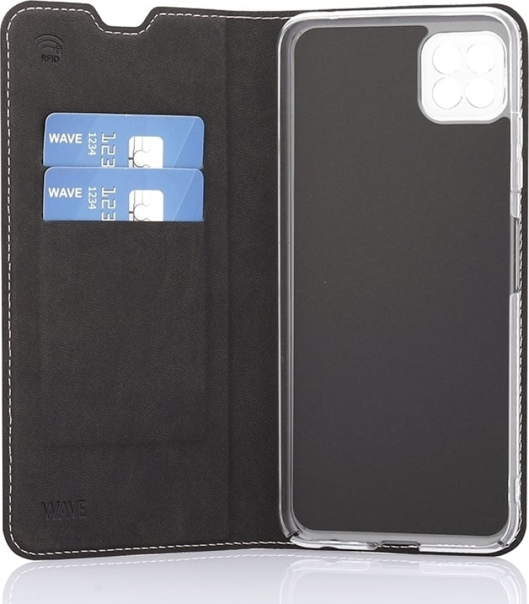 Wave BookCase skyddsfodral, Samsung Galaxy A22 5G, roséguld
