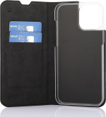 Wave BookCase skyddsfodral, iPhone 13 Pro Max, svart