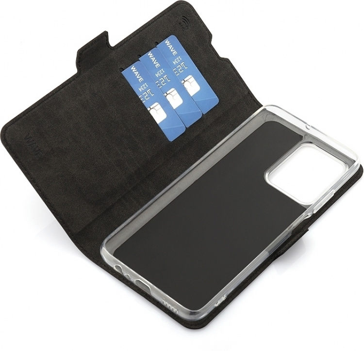 Wave BookCase skyddsfodral, Honor X7a, svart