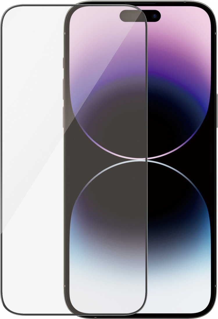 PanzerGlass pansarglas, iPhone 14 Pro Max, svart ram PanzerGlass pansarglas, iPhone 14 Pro Max, svart ram