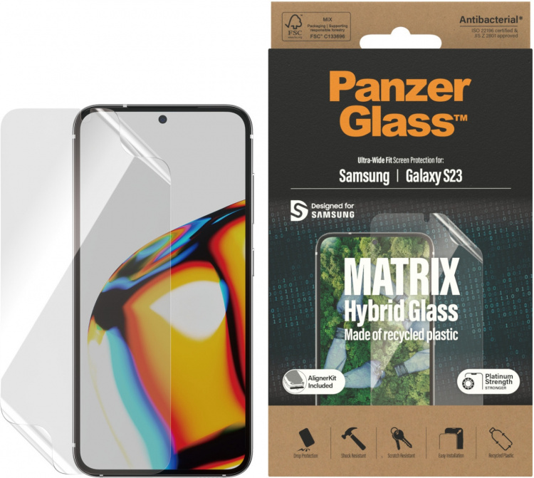 PanzerGlass Matrix Ultra-Wide Fit Alignerkit skyddsfilm, Samsung Galaxy S23