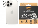 PanzerGlass Hoops kameralinsskydd, iPhone 15 Pro / 15 Pro Max, vit metall