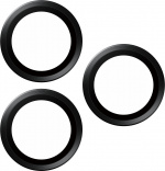 PanzerGlass Hoops kameralinsskydd, iPhone 15 Pro / 15 Pro Max, svart titan