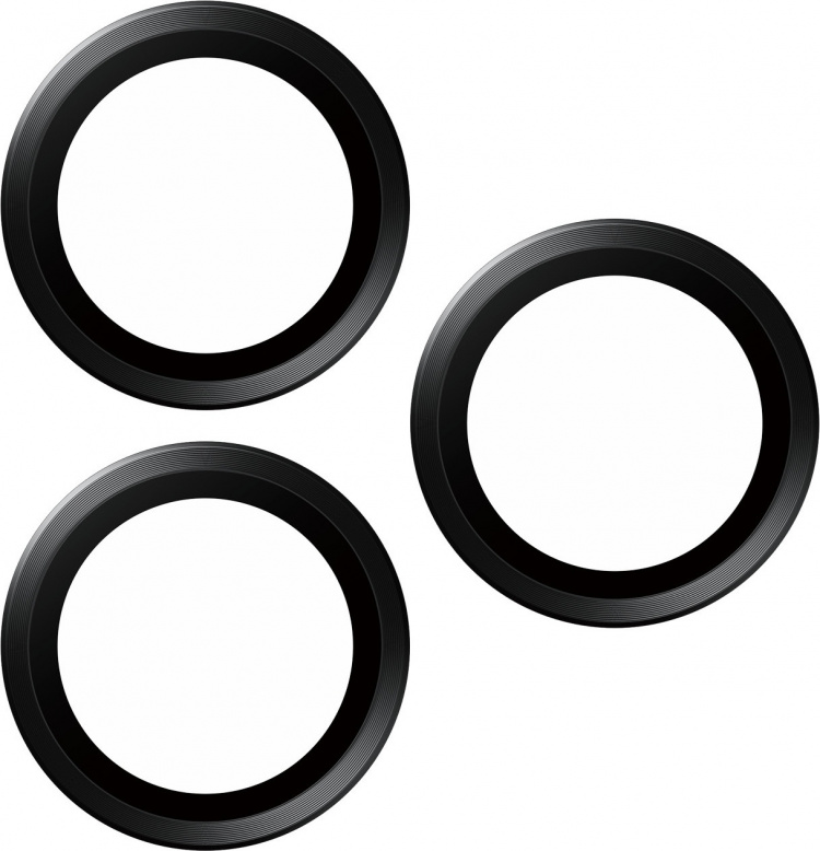 PanzerGlass Hoops kameralinsskydd, iPhone 15 Pro / 15 Pro Max, svart titan