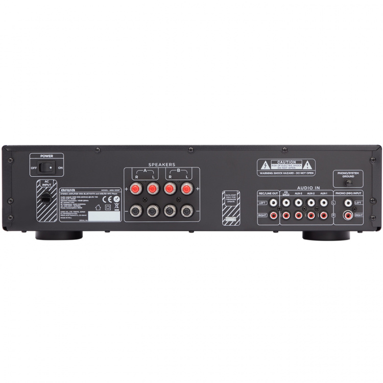 AIWA Förstärkare med Bluetooth 2 x 60 Watt RMS Svart