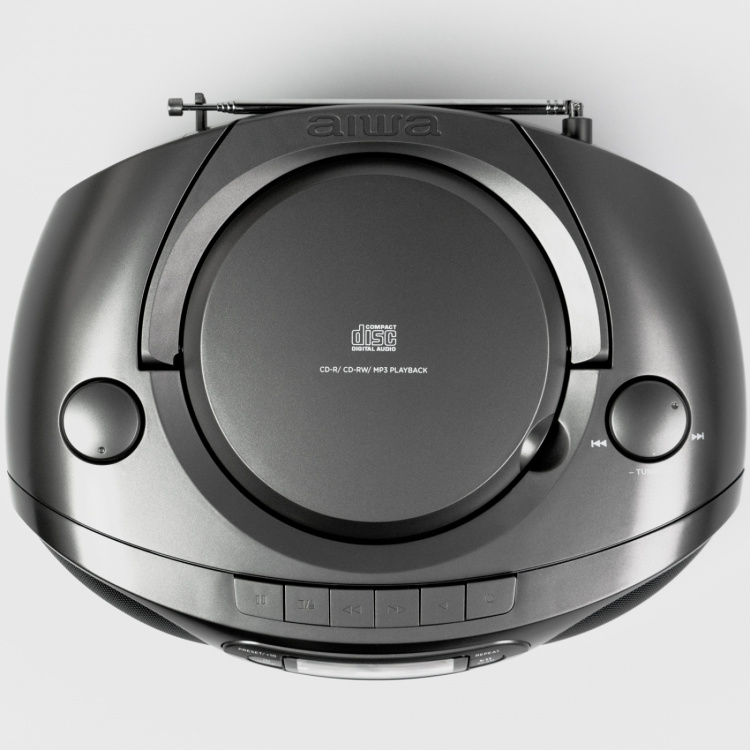 AIWA Kassettradio CD/FM-radio/Kassettband/USB/BT Mörkgrå AIWA Kassettradio CD/FM-radio/Kassettband/USB/BT Mörkgrå