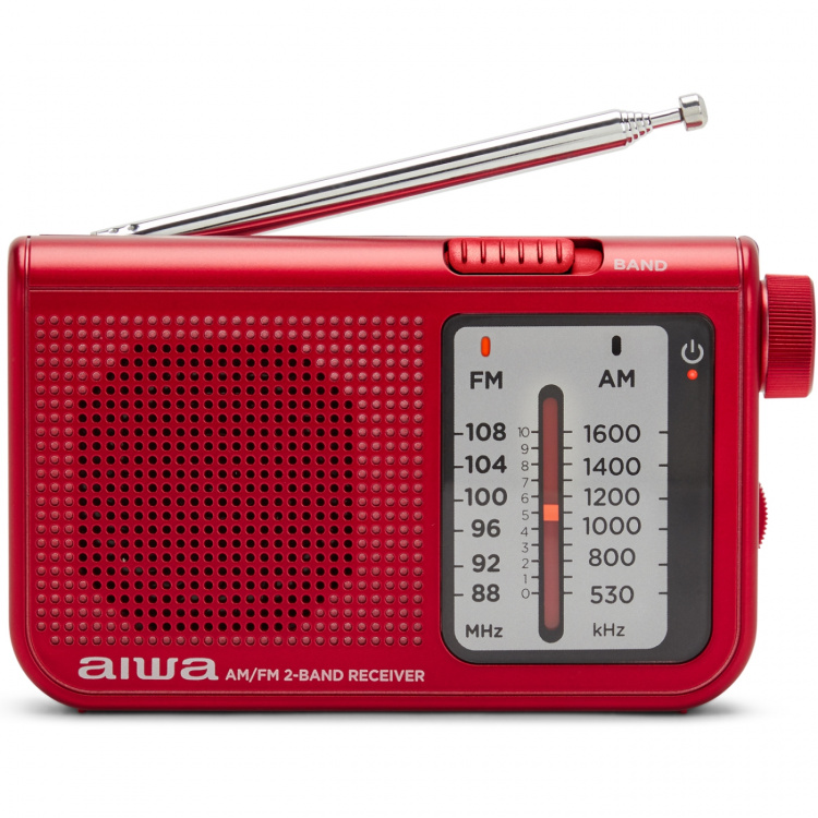 AIWA Pocket-radio med FM/AM Röd AIWA Pocket-radio med FM/AM Röd