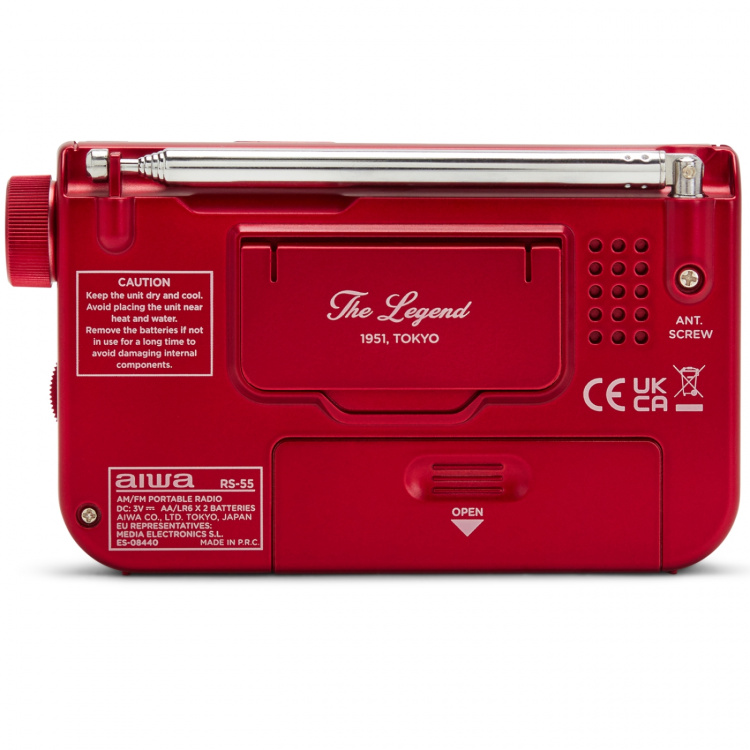 AIWA Pocket-radio med FM/AM Röd AIWA Pocket-radio med FM/AM Röd