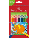Faber-Castell Jumbo Triangulära färgpennor, 24 st (116524)
