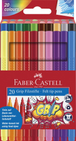 Faber-Castell Fiberpennor Grip Colour Marker set (20 st) (155320) Faber-Castell Fiberpennor Grip Colour Marker set (20 st) (155320)