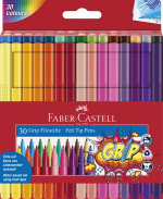 Faber-Castell Fiberpennor Grip Colour Marker set, 30 st (155335)