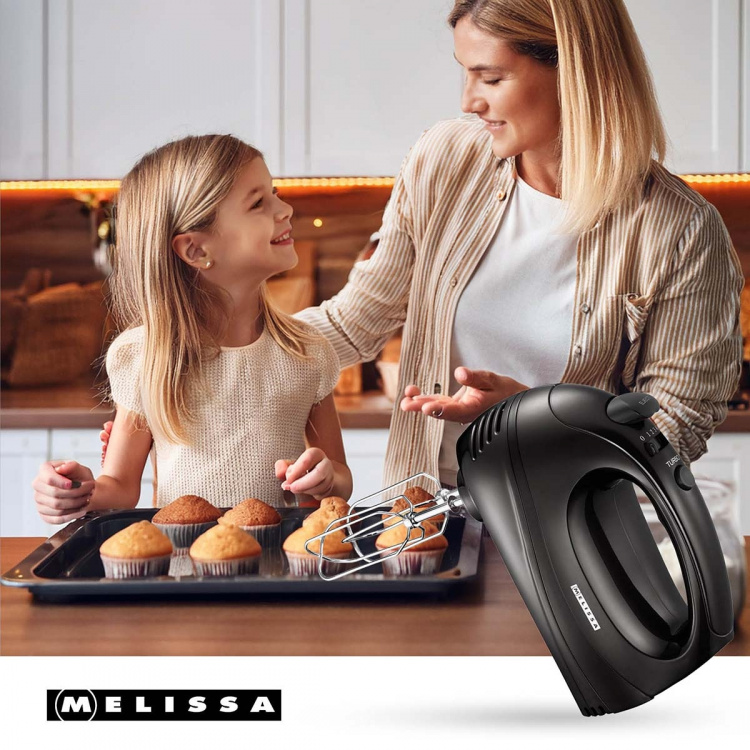 MELISSA Handmixer med turbo 300 Watt Svart MELISSA Handmixer med turbo 300 Watt Svart