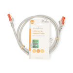 Nedis CAT6 Nätverkskabel | RJ45 hane | RJ45 hane | U/UTP | 1.00 m | Rund | PVC | Grå | Label