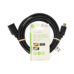 Nedis High Speed HDMI ™ kabel med Ethernet | HDMI™ Kontakt | HDMI™ Utgång | 4K@60Hz | ARC | 10.2 Gbps | 3.00 m | Rund | PVC | Svart | Label Nedis High Speed HDMI ™ kabel med Ethernet | HDMI™ Kontakt | HDMI™ Utgång | 4K@60Hz | ARC | 10.2 Gbps | 3.00 m | Rund | PVC | Svart | Label