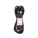 Nedis Gren kontakt | Jordad kontakt / Typ F (CEE 7/7) | 3-vägs | 5.00 m | 3680 W | 16 A | Typ av jordning: Sidkontakt | 230 V AC 50/60 Hz | Uttagsvinkel: 45 ° | H05VV-F 3G1.5mm² | Svart