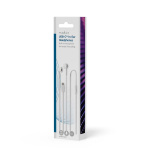 Nedis Trådbundna Hörlurar | USB-C™ | Kabellängd: 1.20 m | Inbygd mikrofon | Volymkontroll | Vit