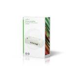 Nedis CATV Förstärkare | Förstärkning: 20 dB | 47 - 694 MHz | Antal utgångar: 4 | Förstärkningskontroll | Vit