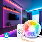Nedis SmartLife LED-Remsa | Kall Vit / RGB / Varm Vit | SMD | 5.00 m | IP21 | 2700 - 6500 K | 960 lm | Android™ / IOS Nedis SmartLife LED-Remsa | Kall Vit / RGB / Varm Vit | SMD | 5.00 m | IP21 | 2700 - 6500 K | 960 lm | Android™ / IOS