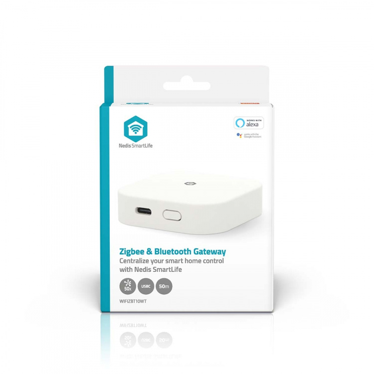 Nedis SmartLife Gateway | Bluetooth® / Zigbee 3.0 | 50 Enheter | USB ström | Android™ / IOS | Vit