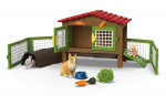 Schleich Kaninbur med 3 kaniner - (42728)