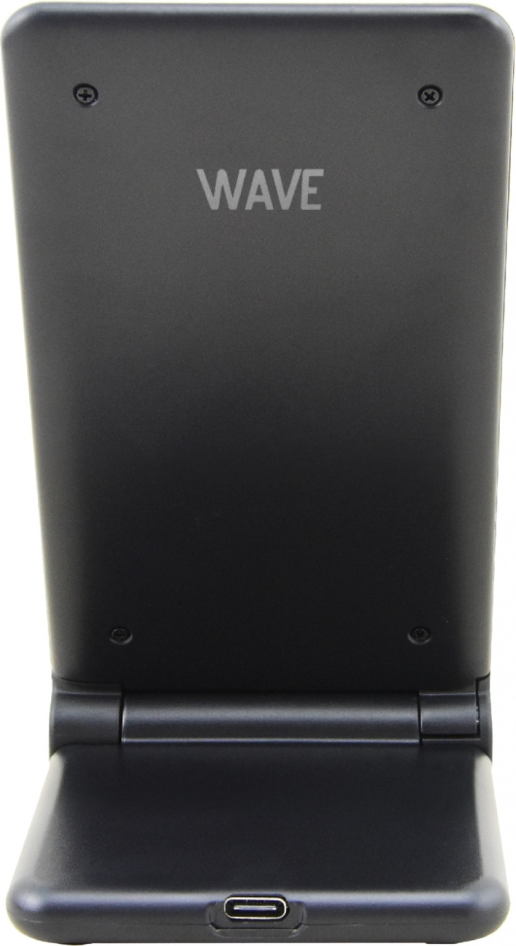 Wave Qi skrivbordsstativ 15W med trådlös laddning, svart Wave Qi skrivbordsstativ 15W med trådlös laddning, svart