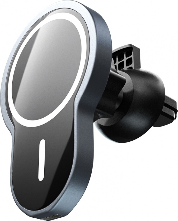 Wave magnetiskt Qi-laddningsställ för bil, svart