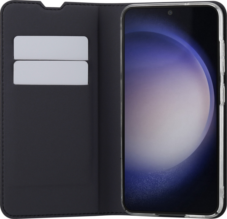 FoneKit BookCase skyddsfodral, Samsung Galaxy S23, svart FoneKit BookCase skyddsfodral, Samsung Galaxy S23, svart