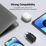 FoneKit Mini 20W AC-laddare, USB-C, svart FoneKit Mini 20W AC-laddare, USB-C, svart