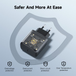 FoneKit GaN PD 65W AC-laddare, USB-C, svart FoneKit GaN PD 65W AC-laddare, USB-C, svart