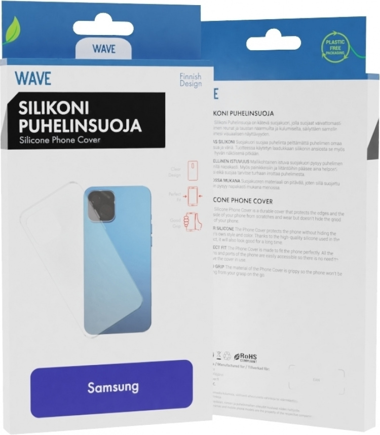 Wave silikonskydd, Samsung Galaxy A54 5G, transparent Wave silikonskydd, Samsung Galaxy A54 5G, transparent