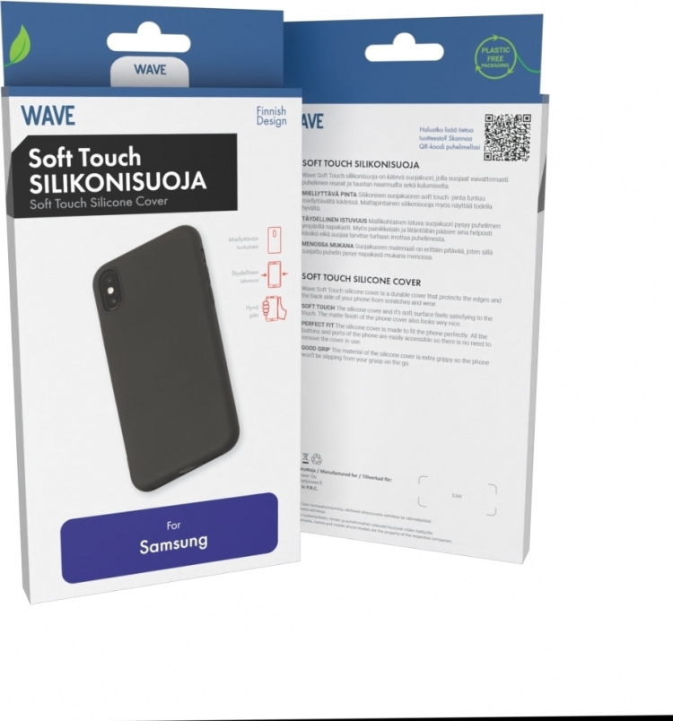 Wave Soft Touch skyddsfodral, Samsung Galaxy A25 5G, svart