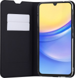 FoneKit BookCase skyddsfodral, Samsung Galaxy A15, svart FoneKit BookCase skyddsfodral, Samsung Galaxy A15, svart