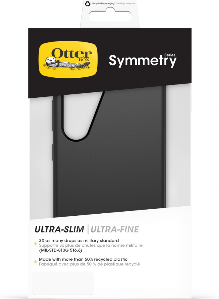 Otterbox Symmetry skyddsfodral, Samsung Galaxy S24, svart Otterbox Symmetry skyddsfodral, Samsung Galaxy S24, svart