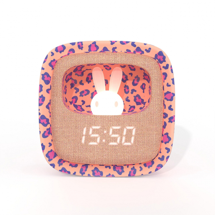 Mobility On Board Väckarklocka med Nattlampa Billy Clock Leopard Rose