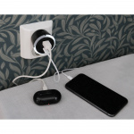 CAPiDi Säkerhetstimer USB A+C 1-4 3.4A Svart CAPiDi Säkerhetstimer USB A+C 1-4 3.4A Svart