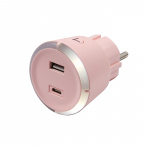 CAPiDi Säkerhetstimer USB A+C 1-4 3.4A Rosa CAPiDi Säkerhetstimer USB A+C 1-4 3.4A Rosa