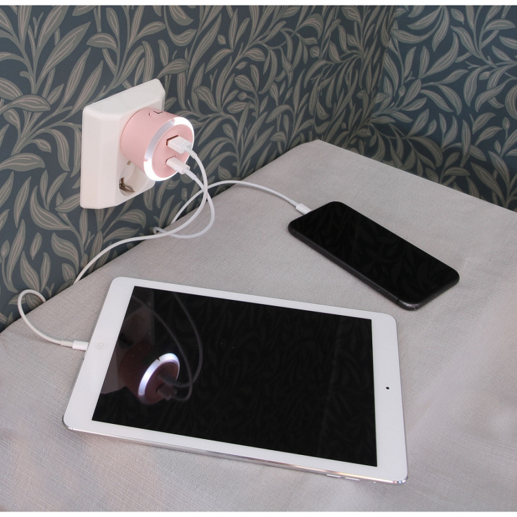 CAPiDi Säkerhetstimer USB A+C 1-4 3.4A Rosa CAPiDi Säkerhetstimer USB A+C 1-4 3.4A Rosa