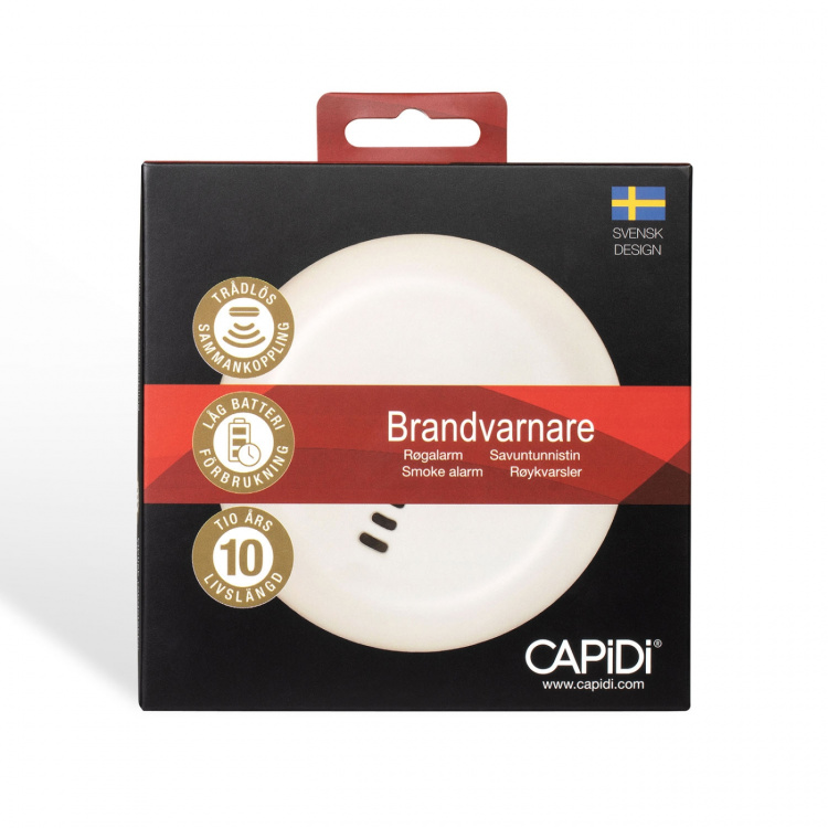 CAPiDi Brandvarnare 1-pack Vit CAPiDi Brandvarnare 1-pack Vit