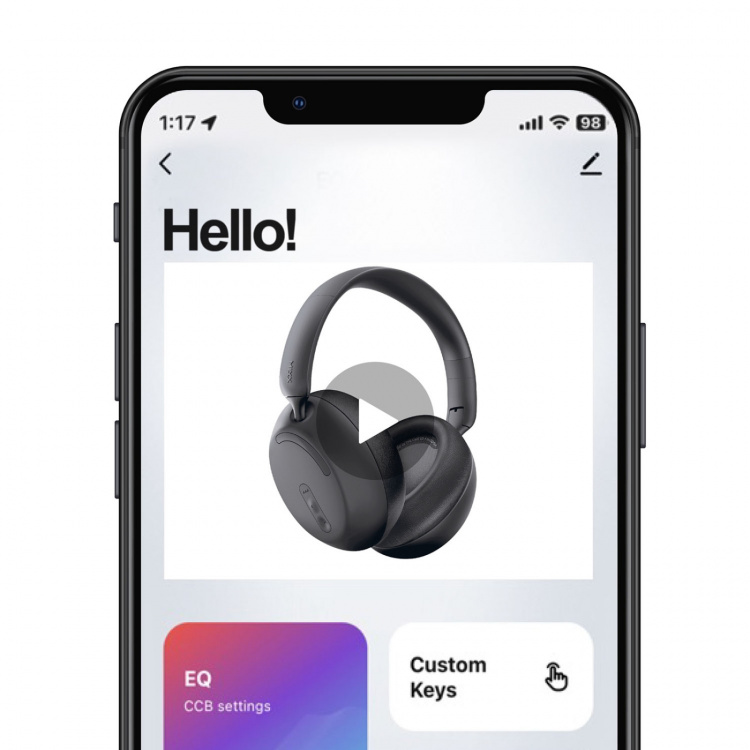 MIXX Hörlur StreamQ D2 Over-Ear Trådlös Svart MIXX Hörlur StreamQ D2 Over-Ear Trådlös Svart