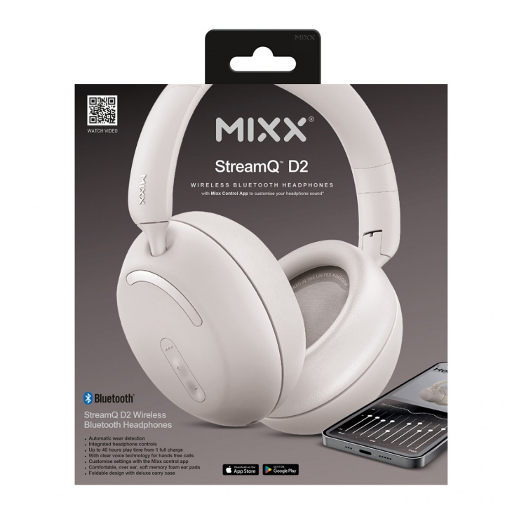 MIXX Hörlur StreamQ D2 Over-Ear Trådlös Sand