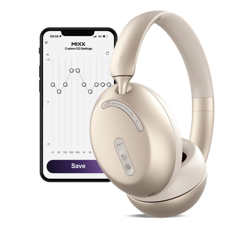 MIXX Hörlur StreamQ D3 ANC Over-Ear Trådlös Sand MIXX Hörlur StreamQ D3 ANC Over-Ear Trådlös Sand