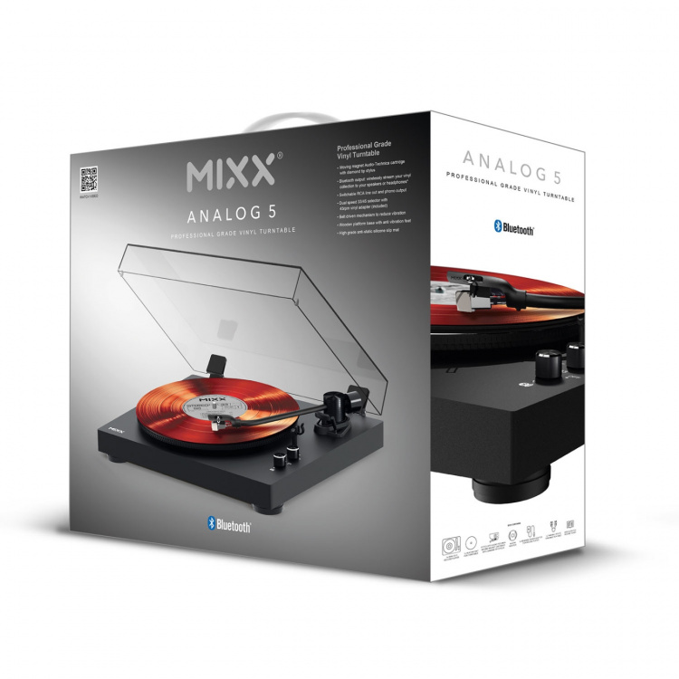 MIXX Vinylskivspelare Analog 5 Stereo Svart