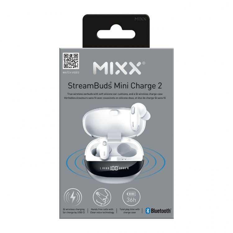MIXX Hörlur Mini Charge 2 In-Ear Tws Qi Trådlös Vit MIXX Hörlur Mini Charge 2 In-Ear Tws Qi Trådlös Vit