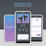 Audeeo Hörlurar In-Ear TWS ANC ENC LED Novatune Svart