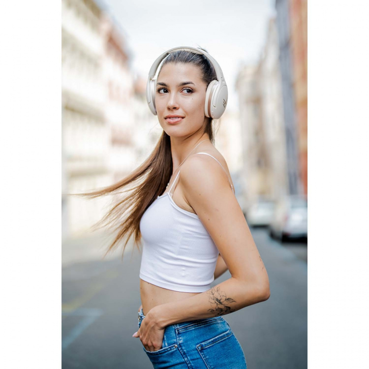 Audeeo Hörlurar Over-Ear Hybrid ANC ENC Serenehush Vit