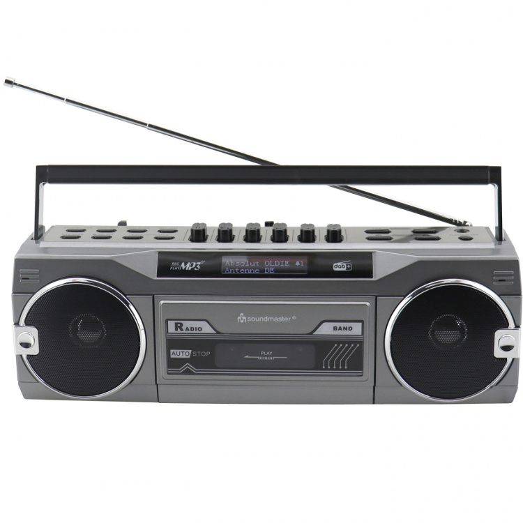 Soundmaster Kassettradio Stereo Bluetooth SRR80TI Silver Soundmaster Kassettradio Stereo Bluetooth SRR80TI Silver