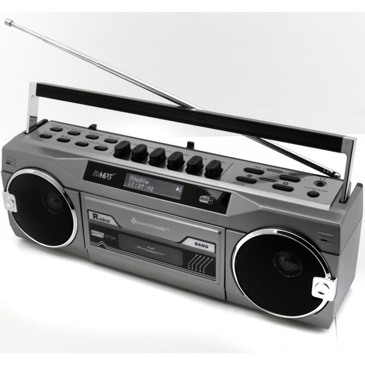 Soundmaster Kassettradio Stereo Bluetooth SRR80TI Silver Soundmaster Kassettradio Stereo Bluetooth SRR80TI Silver
